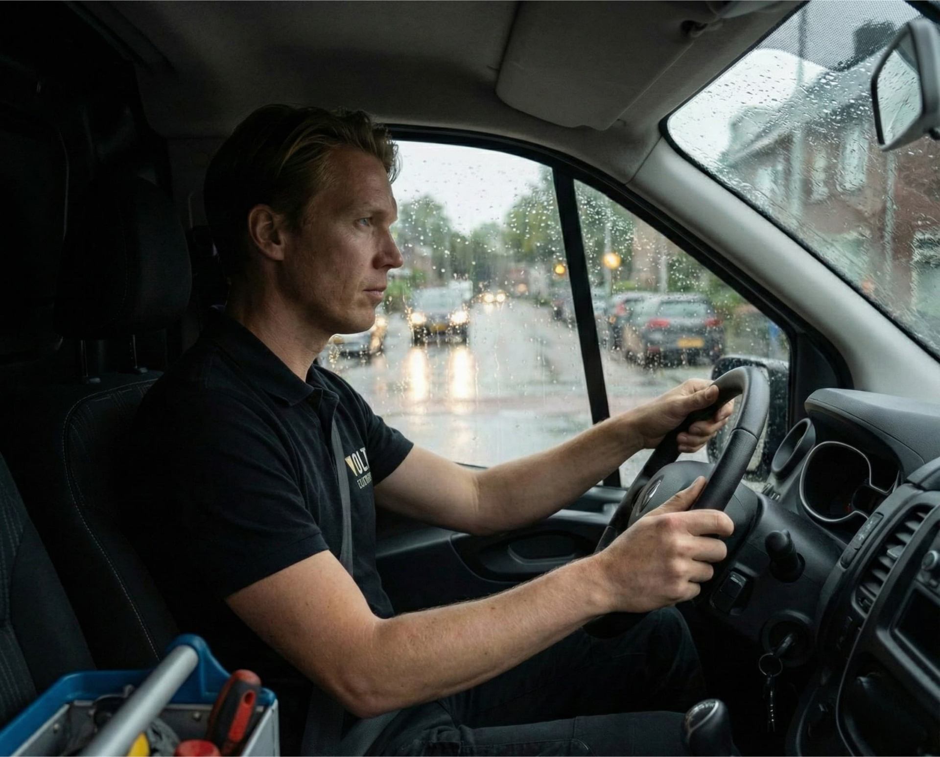 Volt Elektricien monteur onderweg naar storing
